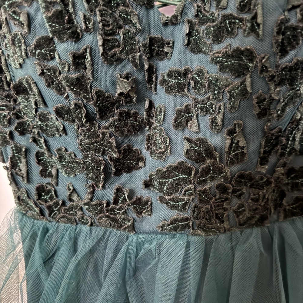 Homecoming Green Spaghetti‎ Strap Dress - Picture 3 of 5